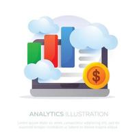 Analytics business illustration design for mobile or website design vector