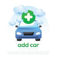 Add car illustration design vector