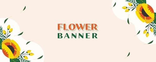 Floral background design. Beautiful floral banner template design vector