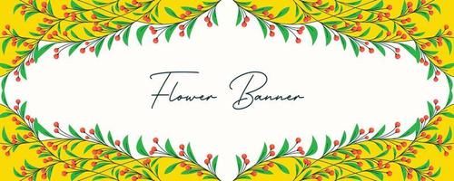 Floral background design. Beautiful floral banner template design vector