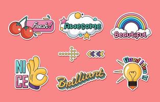 Affections Chat Sticker Collection vector