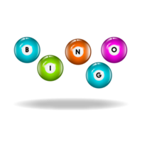 bolas de juego de lotería de bingo y tarjetas de lotería con números de la suerte png
