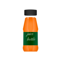 Realistic natural fruit juice glass bottle png