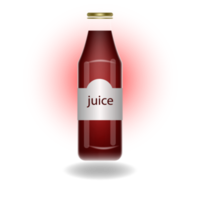 bouteille en verre de jus de fruit naturel réaliste png