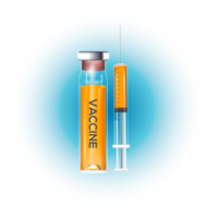 Vaccine by virus. vaccines bottle isolated. set realistic 3d glass ampoules png