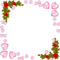 happy valentines day frame with beautiful ornament png