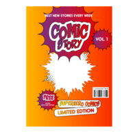 Comic book cover template design