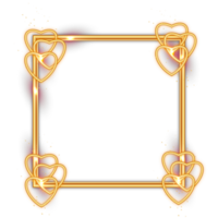 happy valentines day frame with beautiful ornament png