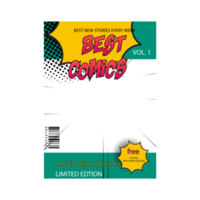 Comic book cover template design