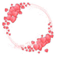happy valentines day frame with beautiful ornament png