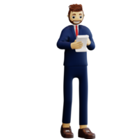 3d character businessman png