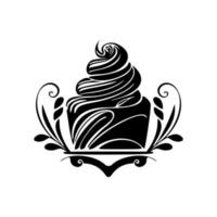Attractive cake logo. Good for typography. vector