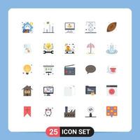 Modern Set of 25 Flat Colors Pictograph of tower line marketing energy sketch Editable Vector Design Elements