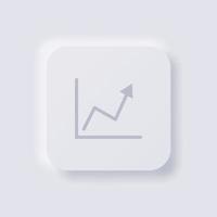 Graph icon, White Neumorphism soft UI Design for Web design, Application UI and more, Button, Vector. vector