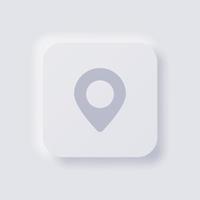 Location pinpoint Icon, White Neumorphism soft UI Design for Web design, Application UI and more, Button, Vector. vector