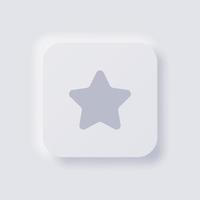 Star icon, Favorite symbol icon, White Neumorphism soft UI Design for Web design, Application UI and more, Button, Vector. vector