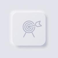 Arrow target Icon, White Neumorphism soft UI Design for Web design, Application UI and more, Button, Vector. vector