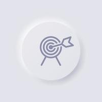 Arrow target Icon, White Neumorphism soft UI Design for Web design, Application UI and more, Button, Vector. vector