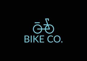 Abstract bicycle minimalist logo design template vector