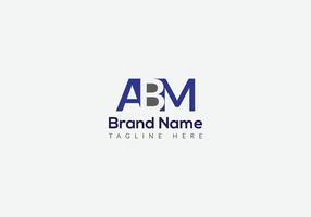 Abstract ABM letter modern initial lettermarks logo design vector