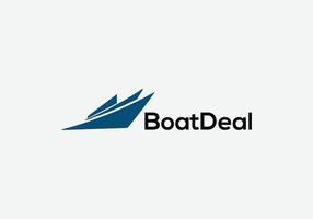 Boat deal Abstract ship emblem logo design vector