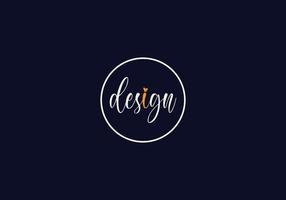 Abstract design typography logo design vector