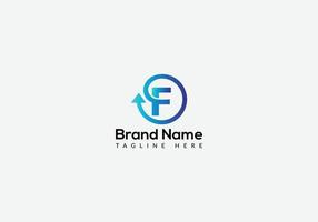 Abstract F letter modern initial lettermarks logo design vector