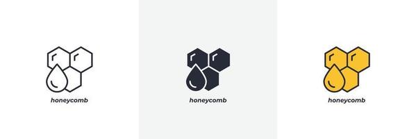 honeycomb icon. Line, solid and filled outline colorful version, outline and filled vector sign. Idea Symbol, logo illustration. Vector graphics