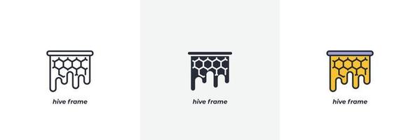 hive frame icon. Line, solid and filled outline colorful version, outline and filled vector sign. Idea Symbol, logo illustration. Vector graphics