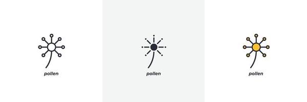 pollen icon. Line, solid and filled outline colorful version, outline and filled vector sign. Idea Symbol, logo illustration. Vector graphics