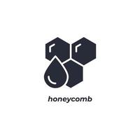 Vector sign honeycomb symbol is isolated on a white background. icon color editable.