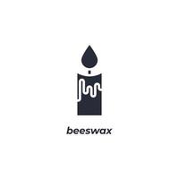 Vector sign beeswax symbol is isolated on a white background. icon color editable.