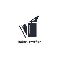 Vector sign apiary smoker symbol is isolated on a white background. icon color editable.