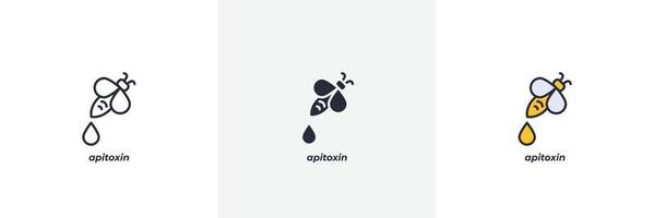 apitoxin icon. Line, solid and filled outline colorful version, outline and filled vector sign. Idea Symbol, logo illustration. Vector graphics