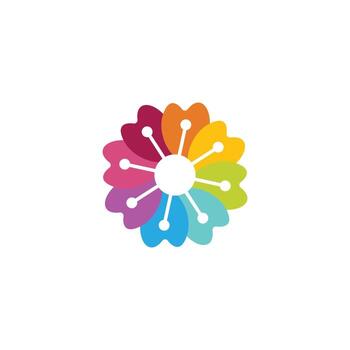 diseño de icono de vector de flor