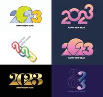 Big Set of 2023 Happy New Year logo text design 2023 number design template vector