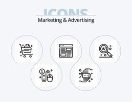 Marketing And Advertising Line Icon Pack 5 Icon Design. marketing. like. reputation. communication. loudspeaker vector