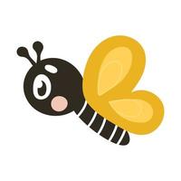 lindo personaje de mariposa de pascua para ilustración de niños, elemento de diseño para invitaciones temáticas de primavera vector
