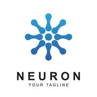 neuron logo vector with slogan template