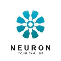 neuron logo vector with slogan template