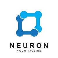 neuron logo vector with slogan template