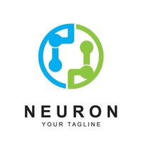 neuron logo vector with slogan template