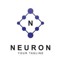 neuron logo vector with slogan template