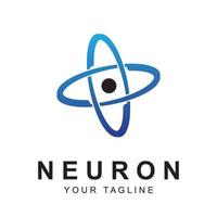 neuron logo vector with slogan template