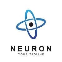 neuron logo vector with slogan template