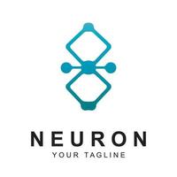 neuron logo vector with slogan template