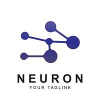 neuron logo vector with slogan template