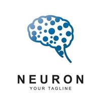 neuron logo vector with slogan template