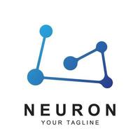 neuron logo vector with slogan template