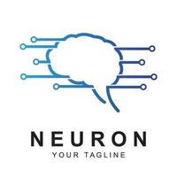 neuron logo vector with slogan template